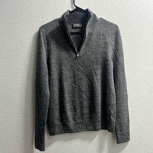 Grey Express quarter zip sweater